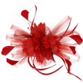thumbnail image 3 of IDALL Fascinators Hats 1920S Headpiece for Women Hats For Women Fascinators Womens Flower Hat For Tea Party Cocktail Ball Wedding Church Tea Party Hats for Women Black Veil Red 1 One Size, 3 of 8