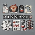 thumbnail image 6 of LHNFT 17 Pcs Christmas Tiered Tray Decor Hot Cocoa Bar Supplies Christmas Wooden Signs Winter Tiered Tray Decorations Set Farmhouse Christmas Table Decorations for Home Table Shelf, 6 of 9