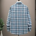 thumbnail image 4 of OGLCCG Men's Regular Fit Plaid Flannel Shirts Casual Button Down Shirts 2023 Fall Fashion Long Sleeve Cuffed Shirts Jackets with Pockets, 4 of 5