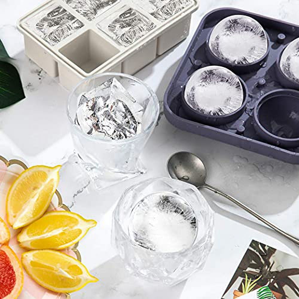 Set of Silicone Ice Cube Trays Makes 8 Large 2 in. x 2 in. Cubes Each for  Beverages, Reusable and BPA Free (2-Piece) 891314CGQ - The Home Depot