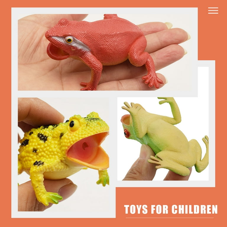 Simulation Frog Toy Frogs Figurines Vinyl Decorative Grave Flower Pots Child Halloween 8 Pcs, Kids Unisex, Size: 3.5X8X8.5CM, Other