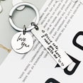 thumbnail image 2 of Stainless Steel Drive Safe Letter Keychain I Need You Here With Me Key Ring Gift, 2 of 4
