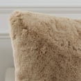 thumbnail image 4 of Safavieh Flayn 22" x 22" Contemporary Faux Fur Decorative Pillows, Brown (Set of 2), 4 of 4