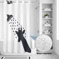 thumbnail image 2 of No Hook Shower Curtain, Giraffe Showering Shower Curtains for Bathroom with See Through Top Window, Modern Abstract Art Funny Animals Waterproof & Washable Bath Curtain Small Stall 36"x78", 2 of 9