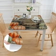thumbnail image 2 of BANET Pumpkin Fall Tablecloth Square, Autumn Thanksgiving Washable Table Cover for Party Picnic Dinner Decor white, 2 of 8