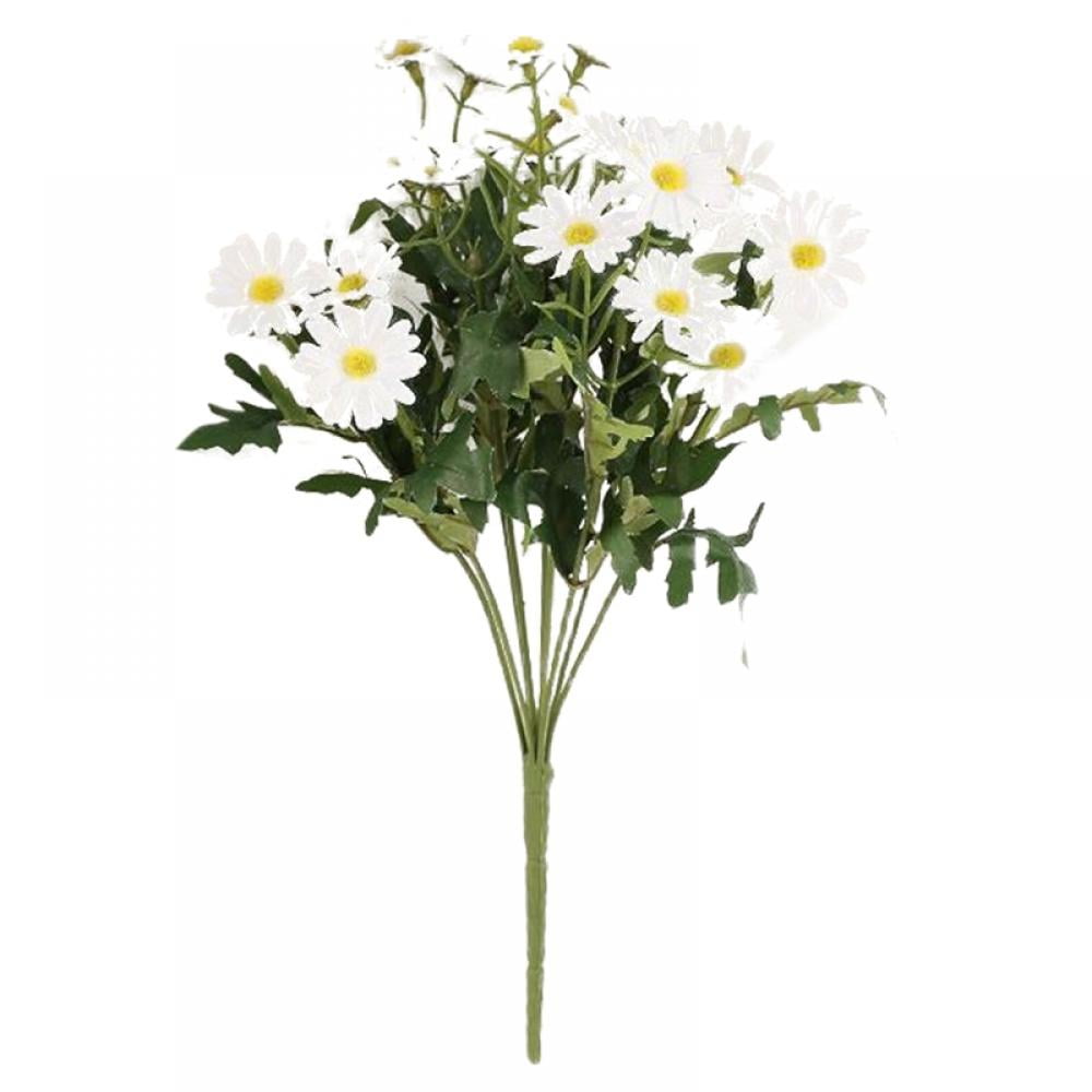 1 Bouquet Daisies Artificial Flowers White Daisy Fake Silk Flower
