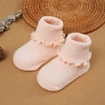 thumbnail image 2 of FAOWME Child Kids Socks Soft Bottom Toddler Shoes Socks Princess Socks Floor Socks Long Socks Pink 0-12 Months, 2 of 5