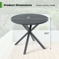 thumbnail image 3 of Gymax 34 Inch Round Patio Bistro Table w/ Wood-Like Top & X-Shaped Legsfor Outside, 3 of 9