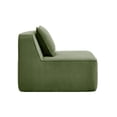 thumbnail image 3 of Newest Boneless Armless Sofa, Green Corduroy Cloud Couch with Pillow, No Assembly Needed, Plush, 3 of 9