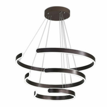 

Modern LED Ceiling Light Dimmable Chandelier 3 Rings Hanging Pendant Lamp&Remote