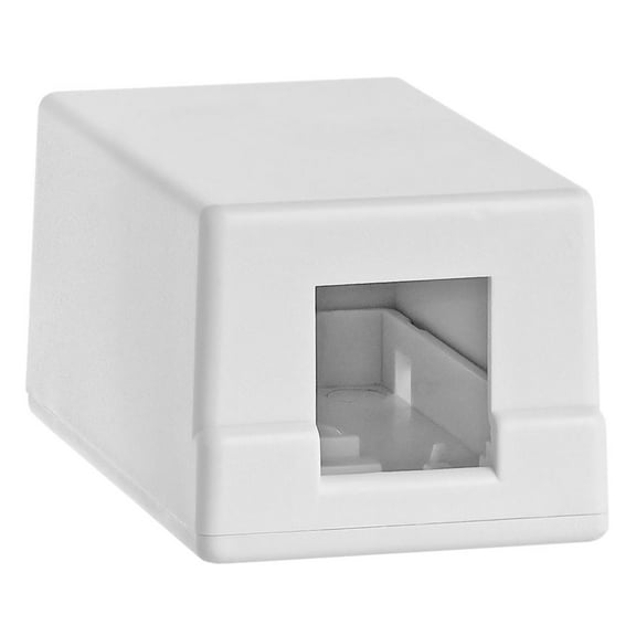 ACCL 1 Port Keystone Jack Surface Mount Box -White, 1 Pack