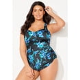 thumbnail image 4 of Swimsuits for All Women's H-Back Sarong Front One Piece Swimsuit, 4 of 4