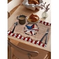 thumbnail image 3 of Independence Day Placemats Set of 6, Washable Woven Burlap Cloth Fabric Placemat for Square/Rectangle/Round/Oval Dining Table, Easy Clean Place Mats for Toddlers, Kids American Flag Country Style Star, 3 of 6