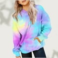 thumbnail image 2 of Mercatoo Cute Tie Dye Hoodies for Girls Oversized Pullover Sweatshirts Long Sleeve Trendy Shirts 𝐏reppy Fall Clothes, 2 of 4