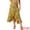 Yellow, variant on Women's Ruffle Self Tie Knot Split Beach Wrap Midi Skirt M Yellow