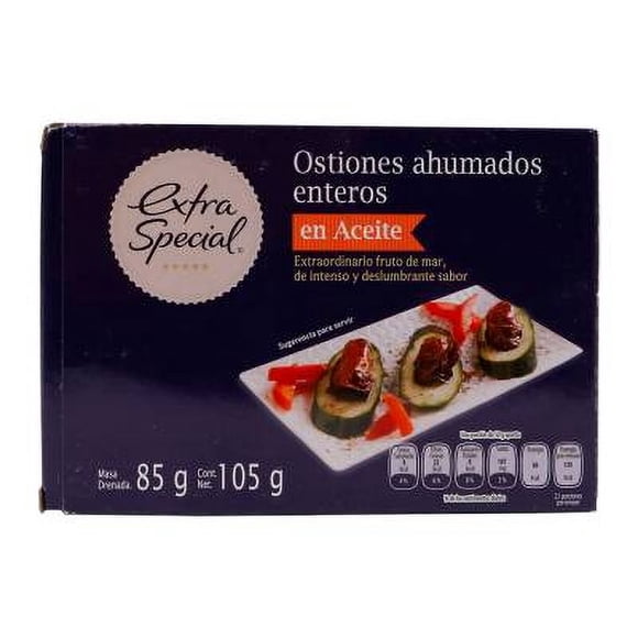 Ostiones ahumados enteros Extra Special en aceite 105 g