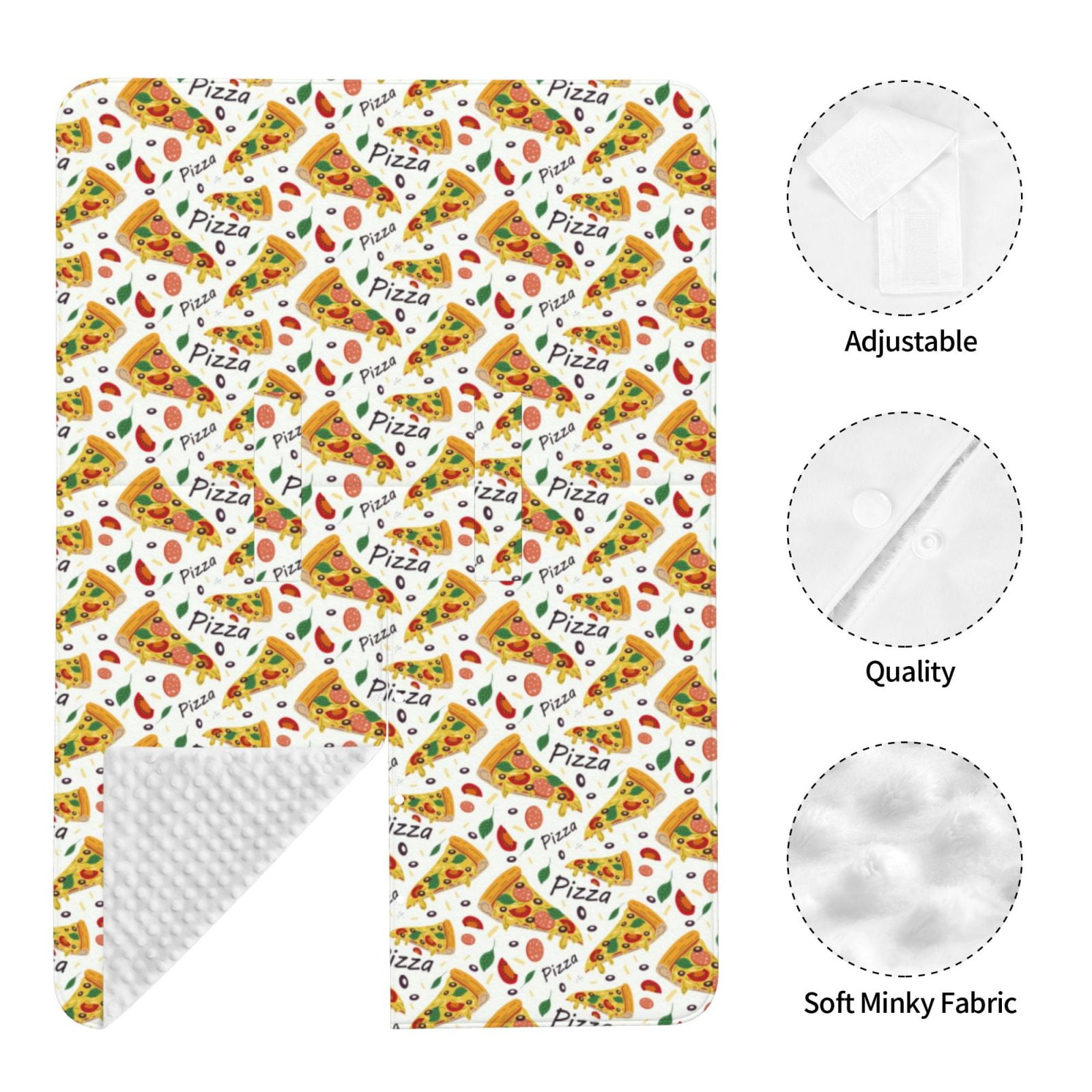 Naloa Pizza Slices Baby Car Seat Cover, Breathable Baby Carrier Cover, Multiuse Baby Carrier Cover & Nursing Breastfeeding Cover