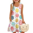 thumbnail image 7 of Gzbliryd Easter Princess Dresses Bunny Print One-Piece Dress Rabbit Skirt Easter Egg Smocked Dress for Girl Daughter Cute Girls Spring Outfits (White,5-6 Years), 7 of 7