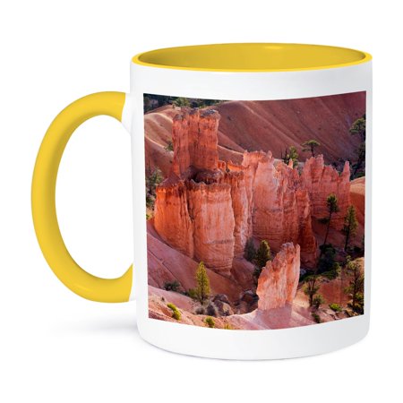 Utah, Bryce Canyon National Park, Hoodoo Formations, 11oz Two-Tone Yellow Mug
