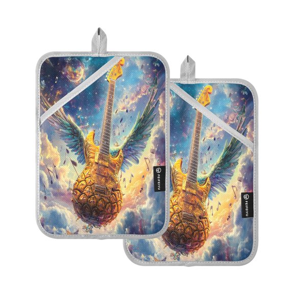 BZSMCE Pot Holder Oven Mitts Cooking baking Pineapple Creative Pattern Size:7x9.8in