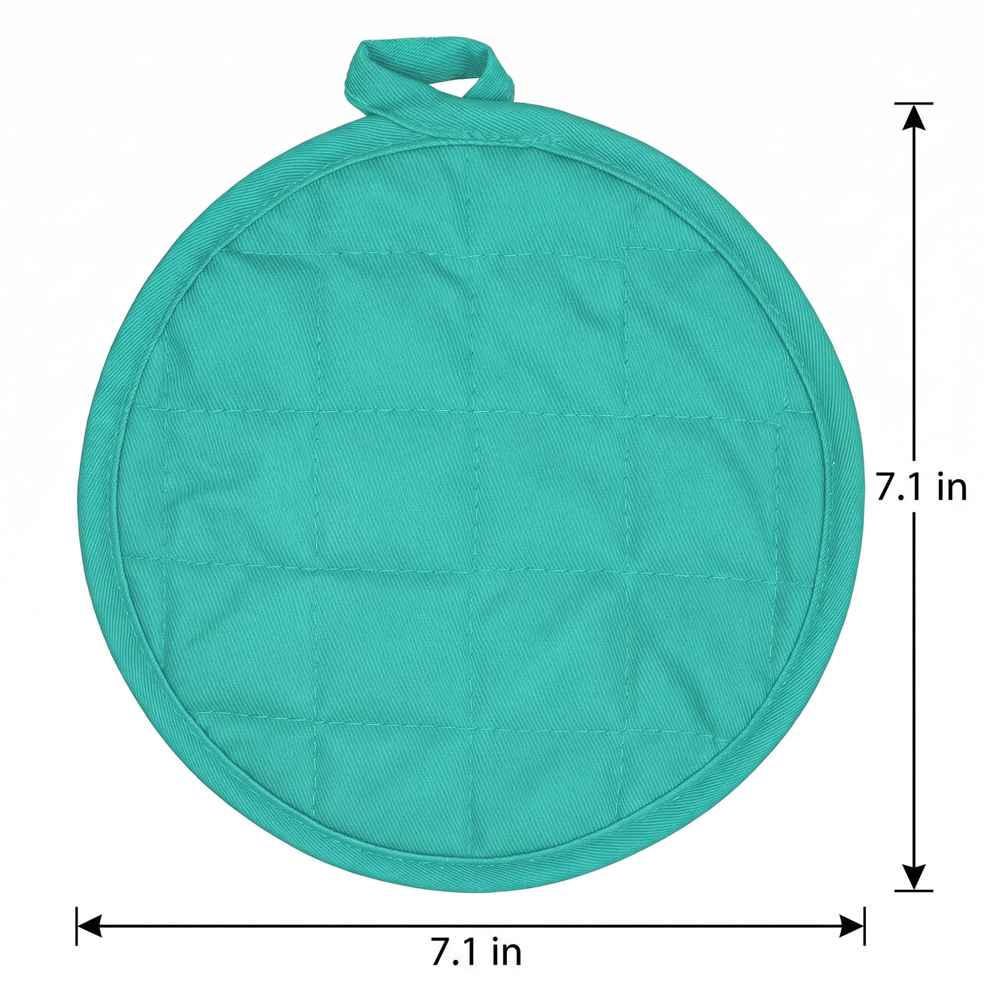 Unique Bargains 2 Pcs Pot Holders Heat Resistant Trivets Non Slip Hot Pads for Kitchen Lake blue 7.1"x7.1"