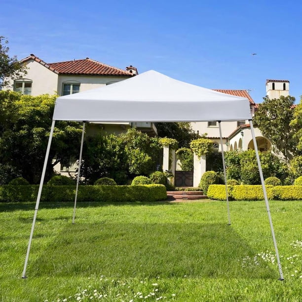 Tienda de Campaña Zimtown 6 x 6 Plegable Impermeable con Bolsa de Transporte Blanco