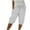 White, variant on Antinious Women Solid Half Shorts Pants with Elastic Waist Casual Style