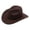 Coffee, variant on Unisex Western Cowboy Fedora Hat Retro Flat Brim Felt Performance Wide Brim Jazz Cap Outdoor Summer Hot Pink