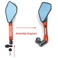 thumbnail image 4 of Universal Motorcycle Mirror Cnc Side Rearview Blue Anti-glare Compatible Ktm 250 390 200 690 125 Duke 990 Super Duke R 790 1290 Duke, 4 of 5