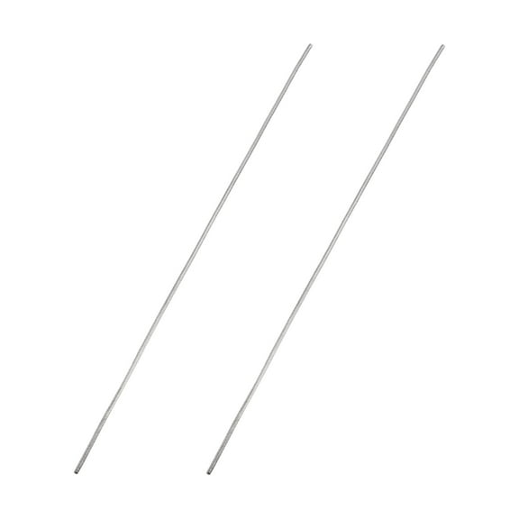 1mm x 100mm 304 Stainless Steel Solid Round Rod for DIY Craft - 2Pcs