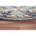 thumbnail image 5 of 2â€™ x 4â€™ Blue and Beige Floral Hearth Rug, 5 of 6