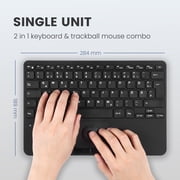 Perixx PERIBOARD-526 US, Wired Mini USB Keyboard with Trackball - X Type Scissor Keys - 11.18x7.17x1.1 Inches - Build-in 2 USB Hubs - US English