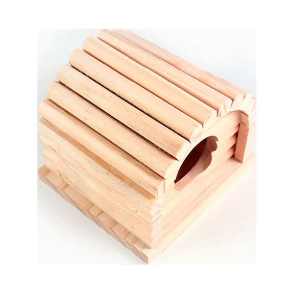 HEALEEP Pet Owners Indoor Use 1Pcs Hamster Hideout House Wooden Shelter for Small Animals 4.4 * 4.3 * 3.6 in