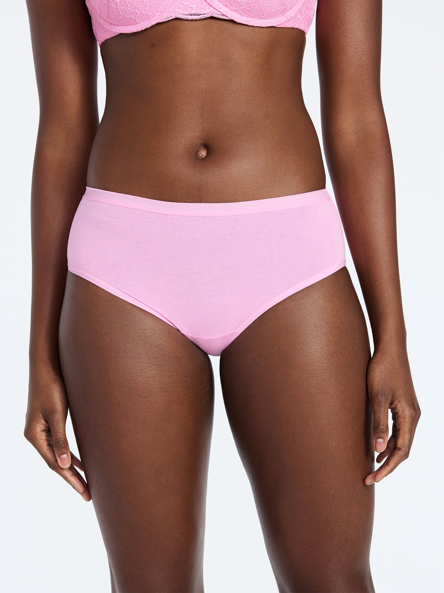 Joyspun Women's Cotton-Blend Brief Panties, 6-Pack, Sizes S-XXXL