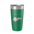 thumbnail image 1 of Shawano Lake Map Tumbler Travel Mug Insulated Laser Engraved Coffee Cup Wisconsin 20 oz Green, 1 of 1