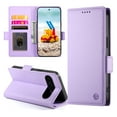 thumbnail image 7 of Compatible with Google Pixel 9 Pro XL Wallet Case, Classic PU Leather Flip Folio Case with Card Holders Kickstand [Shockproof TPU Inner Shell] Phone Cover for Google Pixel 9 Pro XL, Purple, 7 of 7