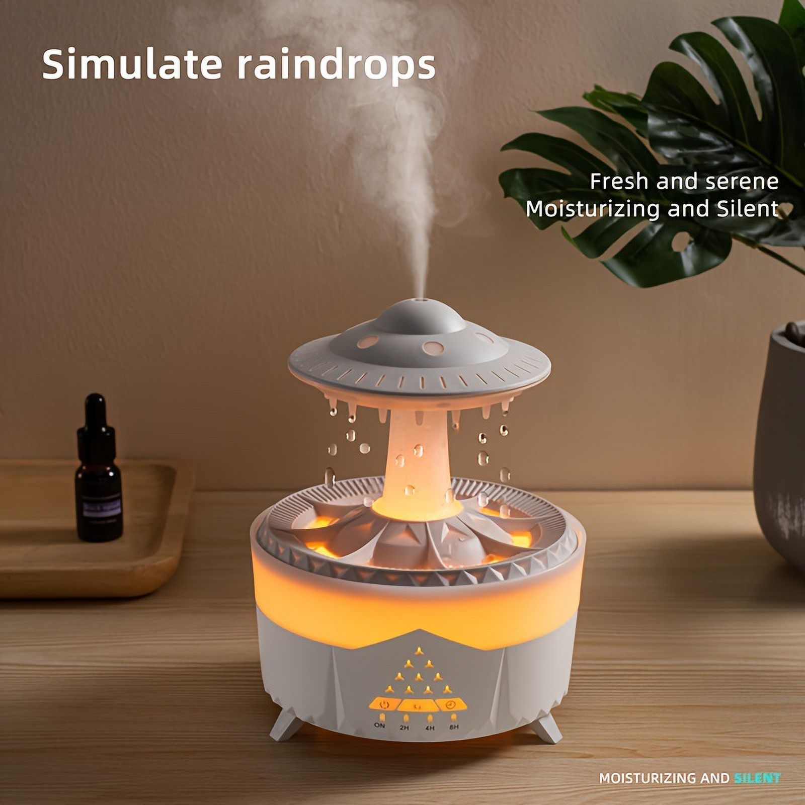 SDOTXA 350ml Cloud Drop Aroma Humidifier with Night Light Capacity Colorful LED Lights