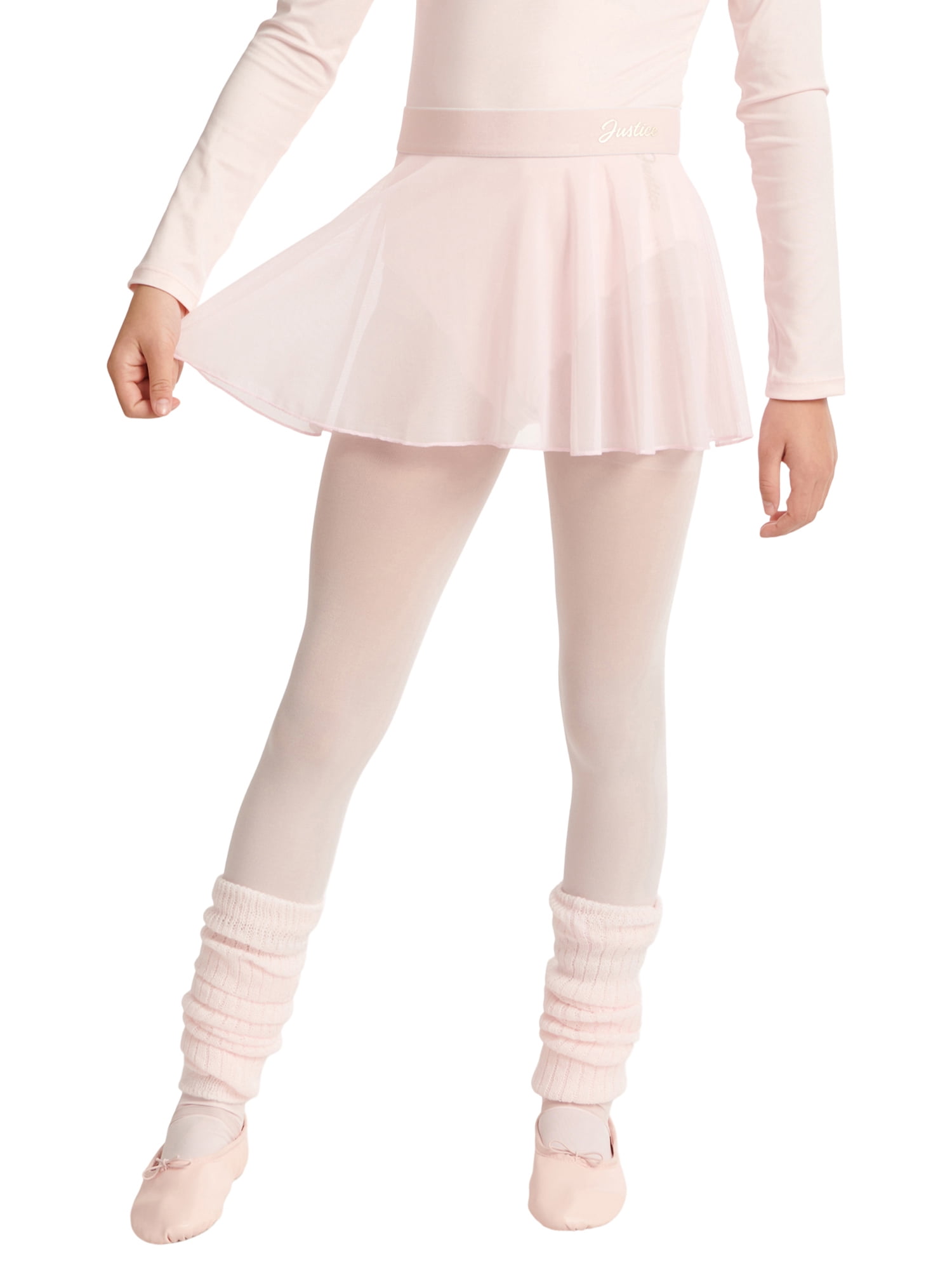 Justice Girls Lightweight Soft Pink Ballet Dance Skirt, Sizes XXS-XL