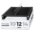 thumbnail image 2 of 10-Piece Space Saving Skirt Hangers With Clips - White Plastic Swivel Hook Hangers 2 of 5