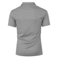 thumbnail image 5 of Mens Plus Size Shirts Short Sleeve Summer Solid Color Lightweight Business Casual Daily Collared Shirt for Men,Sizes S-5XL, 5 of 8