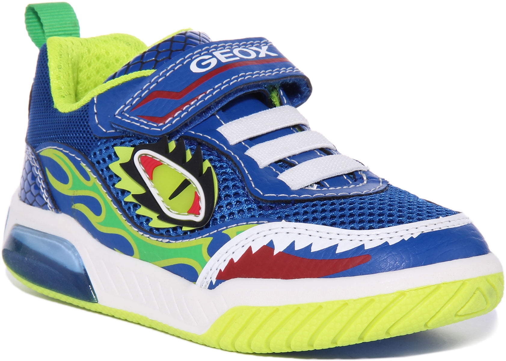 Geox J Inek Kid's Synthetic Monster Inspired Light Up Trainers In Lime Size  9 - Walmart.com