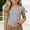 #1-Grey, variant on Girls Crop Tops Ribbed Knit Short Sleeve Shirts Square Neck Basic Soft Slim Fitted Solid Casual Y2k Going Out Tees