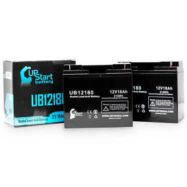 2x Pack - Compatible Amigo Mobility ValueShopperXL Battery - Replacement UB12180 Universal Sealed Lead Acid Battery (12V, 18Ah, 18000mAh, T4 Terminal, AGM, SLA)