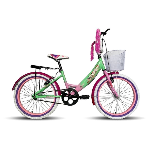 Bicicketa Black Panther Bravia Canasta Rodada 20 Ruedas Entrenadoras Verde