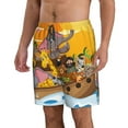thumbnail image 2 of Kll Animals On Noah'S Ark1 Men'S Casual Summer Beach Shorts Hawaiian Shorts With Pockets-Large, 2 of 9