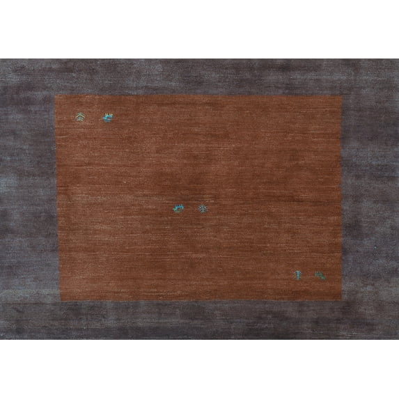 Ahgly Company Indoor Rectangle Abstract Light Blue Contemporary Area Rugs, 8' x 10'