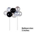 thumbnail image 2 of Cake Topper Home Wedding Party Cake Balloon Ribbon Straws Decoration Pastry Decor Silver Black Glitter Balloon, 2 of 9