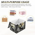 thumbnail image 7 of WOBOGO Funny Black Cat Large Collapsible Storage Box Flip Lid Fabric Decorative Organizer Container Basket with Handles 16.5×12.6×11.8in, 7 of 7
