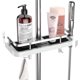 thumbnail image 4 of Estante de ducha HOMEASY sin perforar Estante de ducha ajustable para la barra de ducha Almacenamiento de baño con soporte de ducha Estante en la barra de ducha con 2 ganchos pequeños Vhermosa, 4 of 7