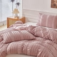 thumbnail image 4 of Full Tufted Comforter Set 3Pcs, Pink Boho Ruffled Microfiber All Season Bedding, 4 of 6